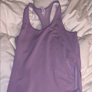 Adidas purple workout tank